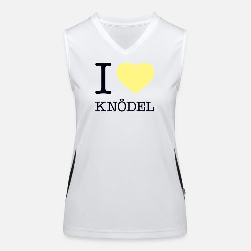 I love Knödel Funktionelles Kontrast-Tank Top für Frauen