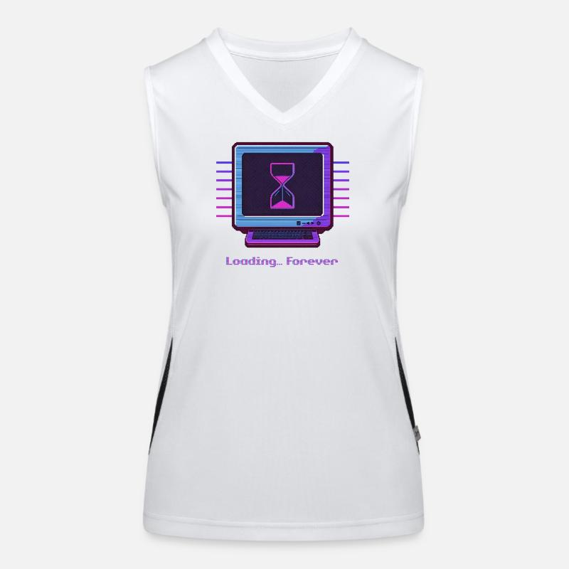 Forever Loading Retro PC Neon Design Funktionelles Kontrast-Tank Top für Frauen