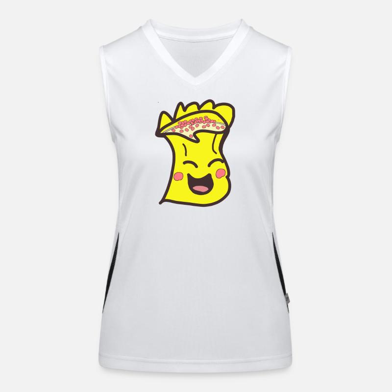 lustiger gelber dim sum  Funktionelles Kontrast-Tank Top für Frauen