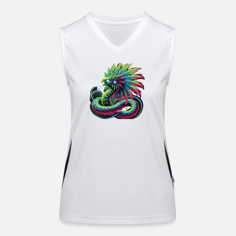 Dragon aztèque Débardeur respirant contrasté Femme
