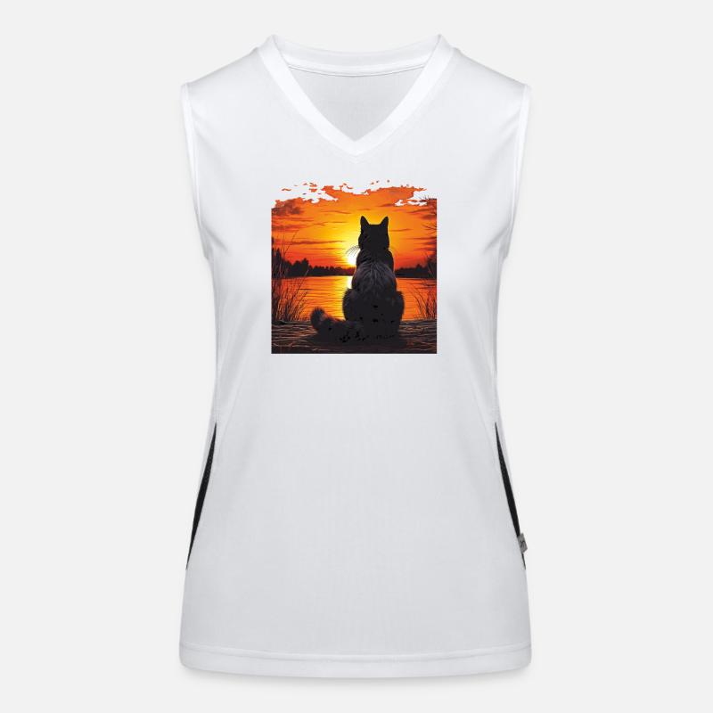 COUCHER DE SOLEIL CHAT Débardeur respirant contrasté Femme