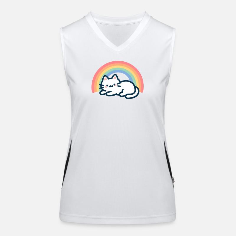 Chat Arc ciel Doux Débardeur respirant contrasté Femme