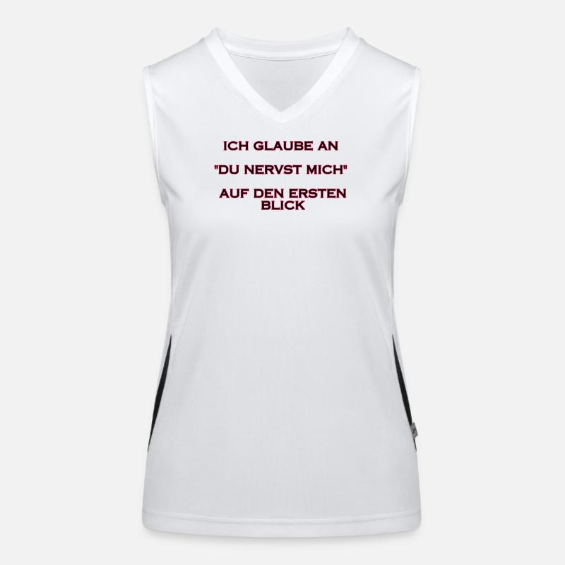 Du nervst mich – Auf den ersten Blick Funktionelles Kontrast-Tank Top für Frauen