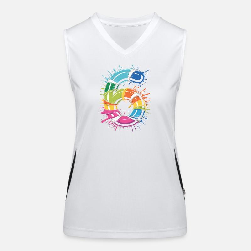 Regenbogen Rettungsring Splash Funktionelles Kontrast-Tank Top für Frauen