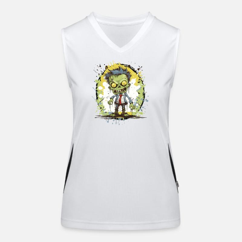 Zombie Comic Splatter Women's Functional Contrast Tank Top