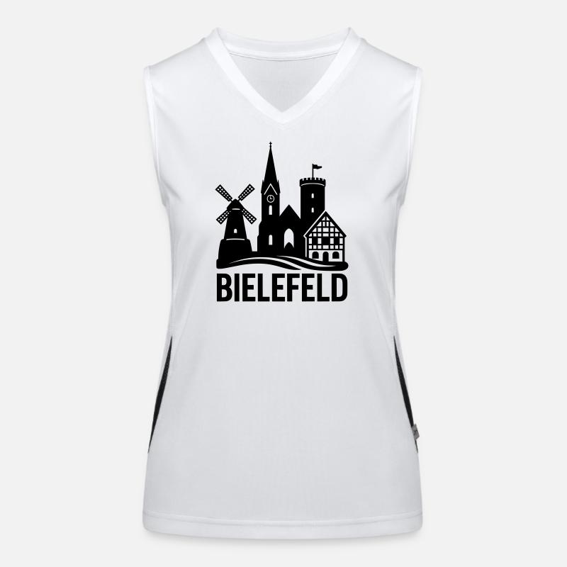 bielefeld silhouette Funktionelles Kontrast-Tank Top für Frauen