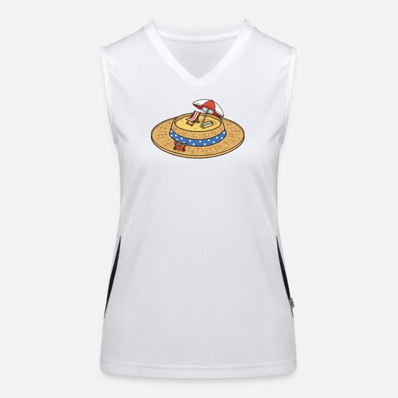 Straw Hat Beach Island Women's Functional Contrast Tank Top
