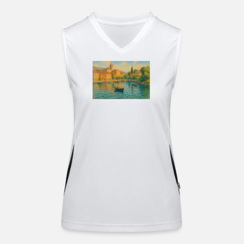 Harbour idyll in the sunlight Women's Functional Contrast Tank Top