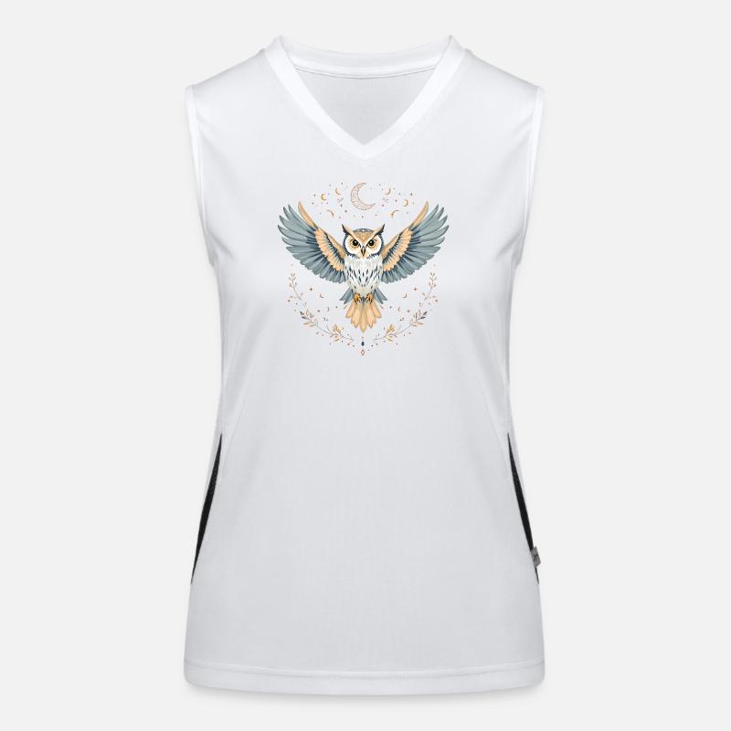 Boho Eule Funktionelles Kontrast-Tank Top für Frauen