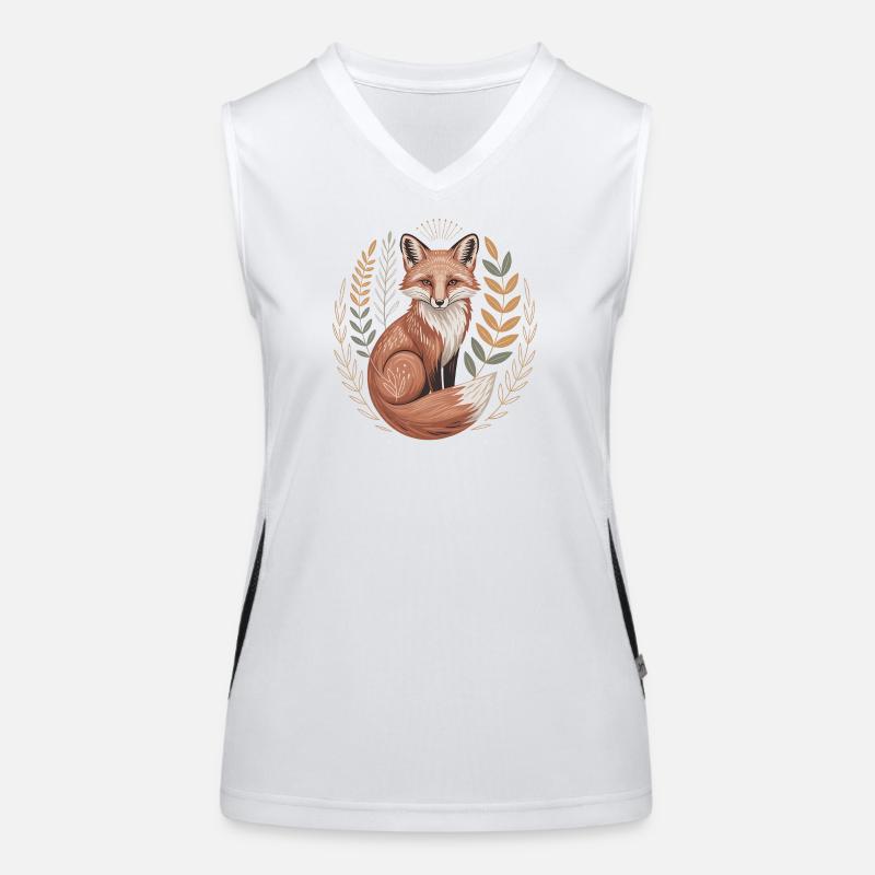 Boho Fuchs Funktionelles Kontrast-Tank Top für Frauen