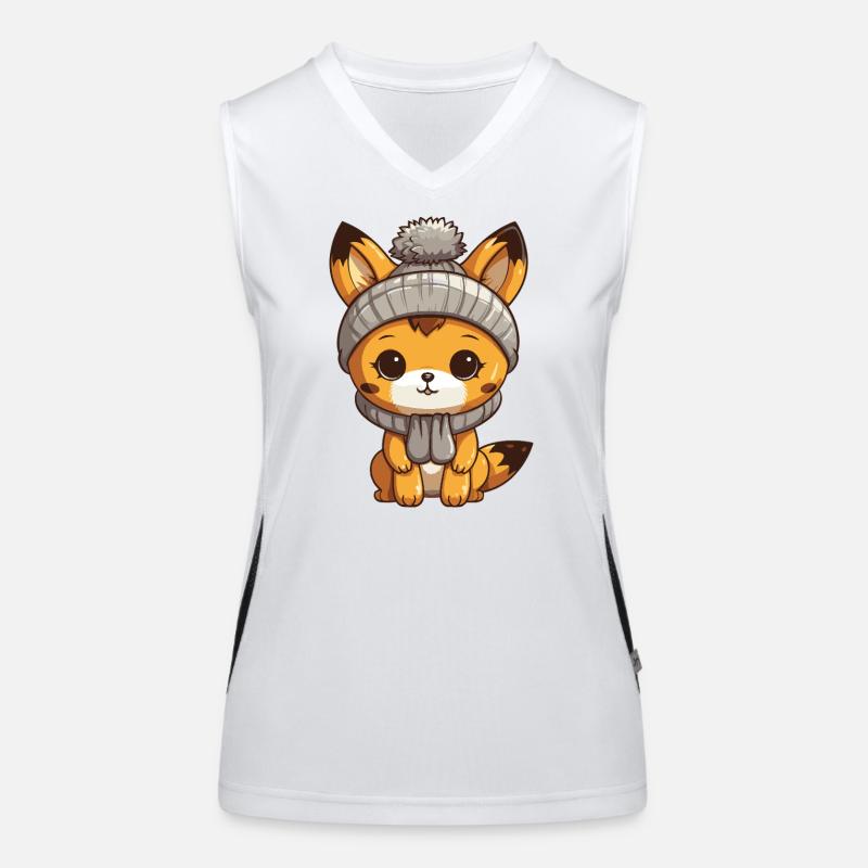 Fox Winter Comic Women's Functional Contrast Tank Top
