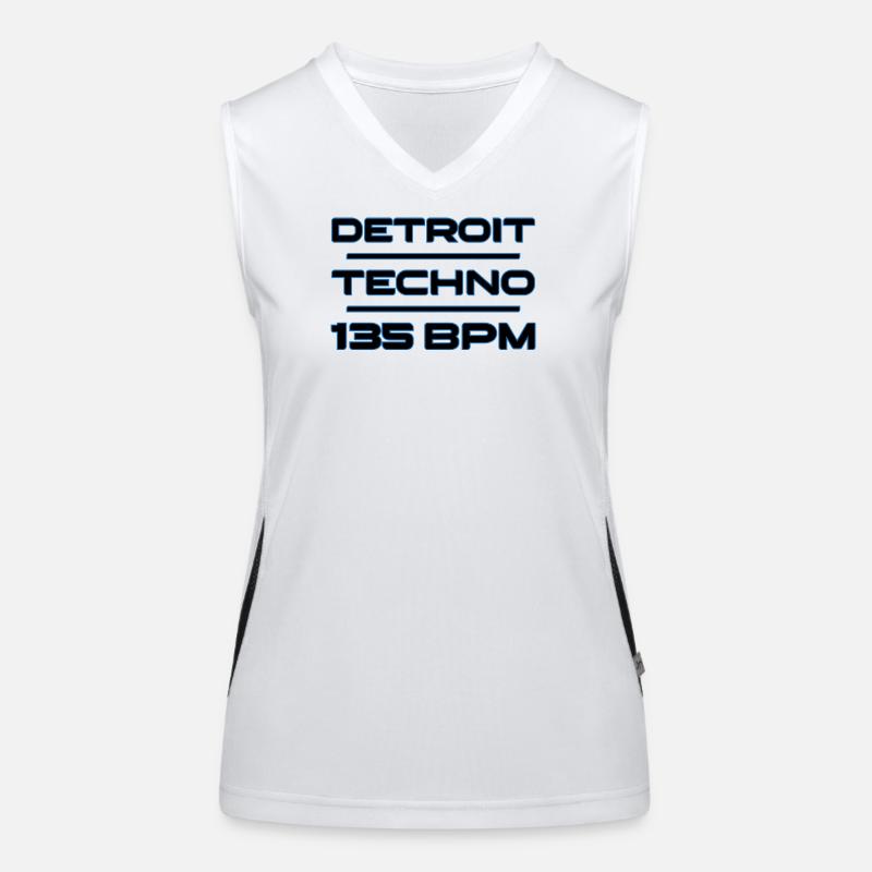 Techno de Détroit 135 BPM Débardeur respirant contrasté Femme