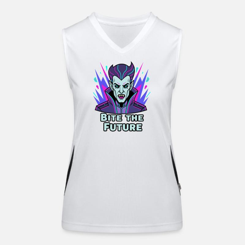 Bite the Future: Neon Vampire Women's Functional Contrast Tank Top