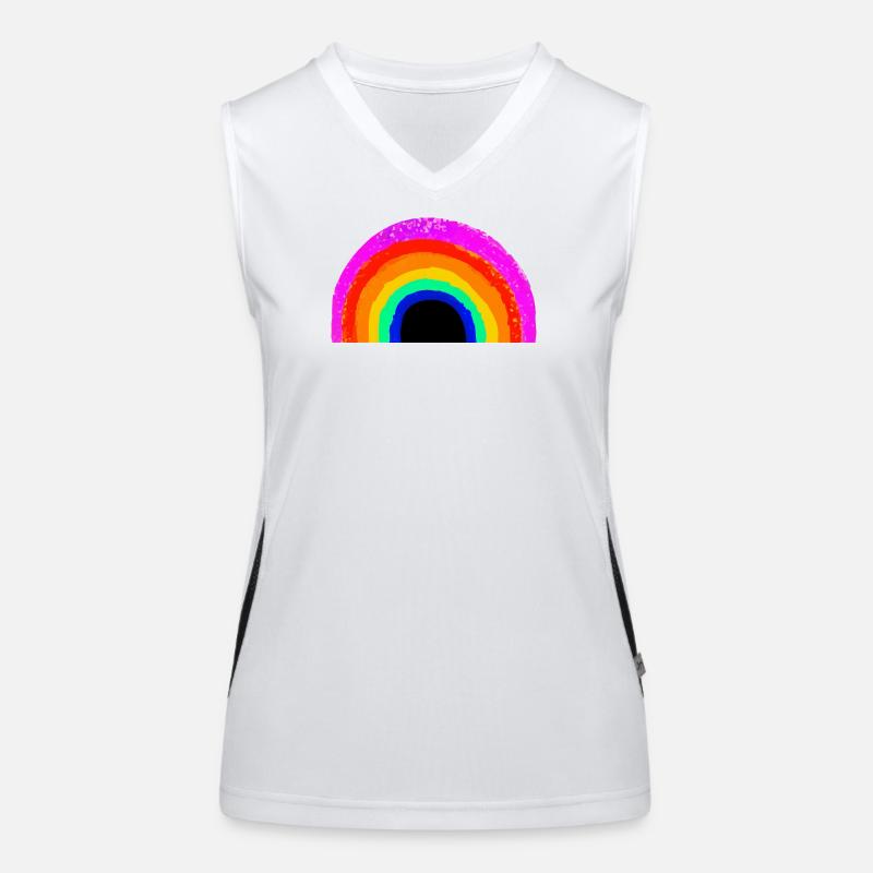 Lebendiger Regenbogenbogen Funktionelles Kontrast-Tank Top für Frauen