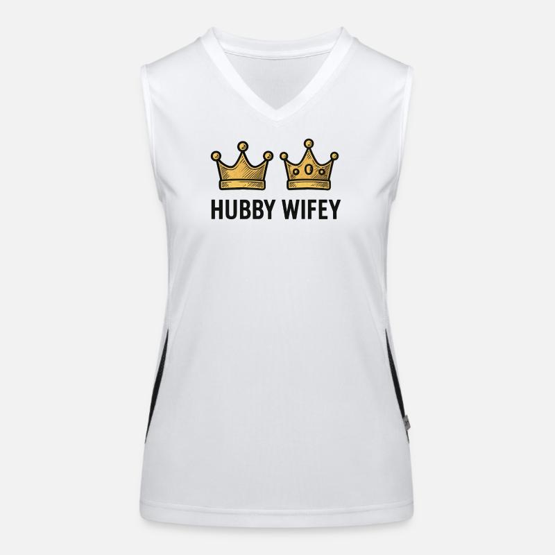 Ehemann & Ehefrau | Hochzeit | Junggesellinnenabschied Funktionelles Kontrast-Tank Top für Frauen