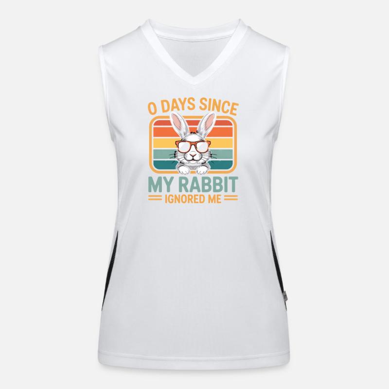 0 Days Since My Rabbit Ignored Me Rabbit Funktionelles Kontrast-Tank Top für Frauen