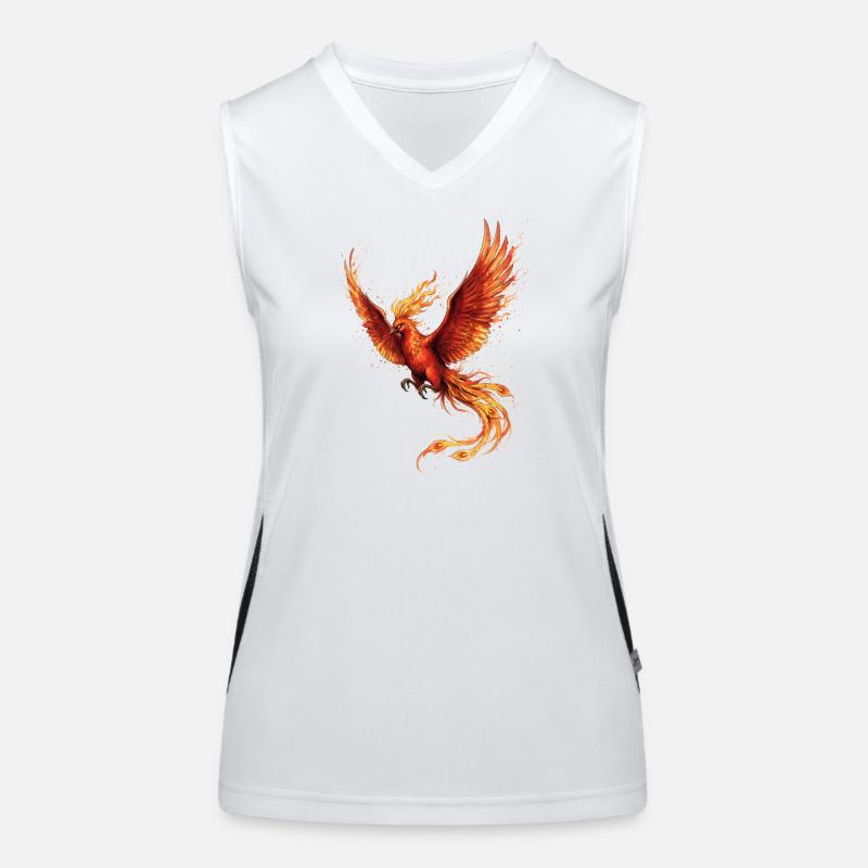 Firebird Phoenix with Fire Wings Women's Functional Contrast Tank Top