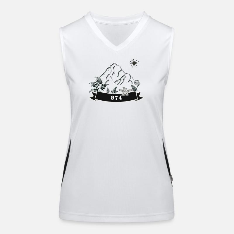 Mountains 974 Nature Banner Women's Functional Contrast Tank Top