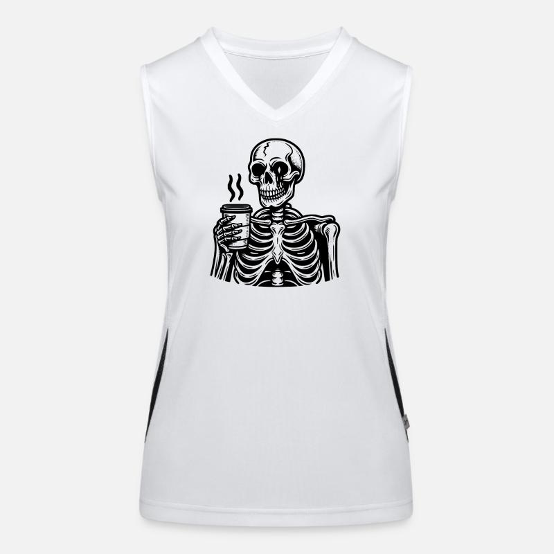 Dead Inside but Caffeinated Funktionelles Kontrast-Tank Top für Frauen