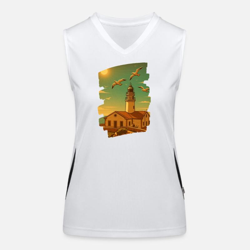 Far de Capdepera - Cala Ratjada Funktionelles Kontrast-Tank Top für Frauen