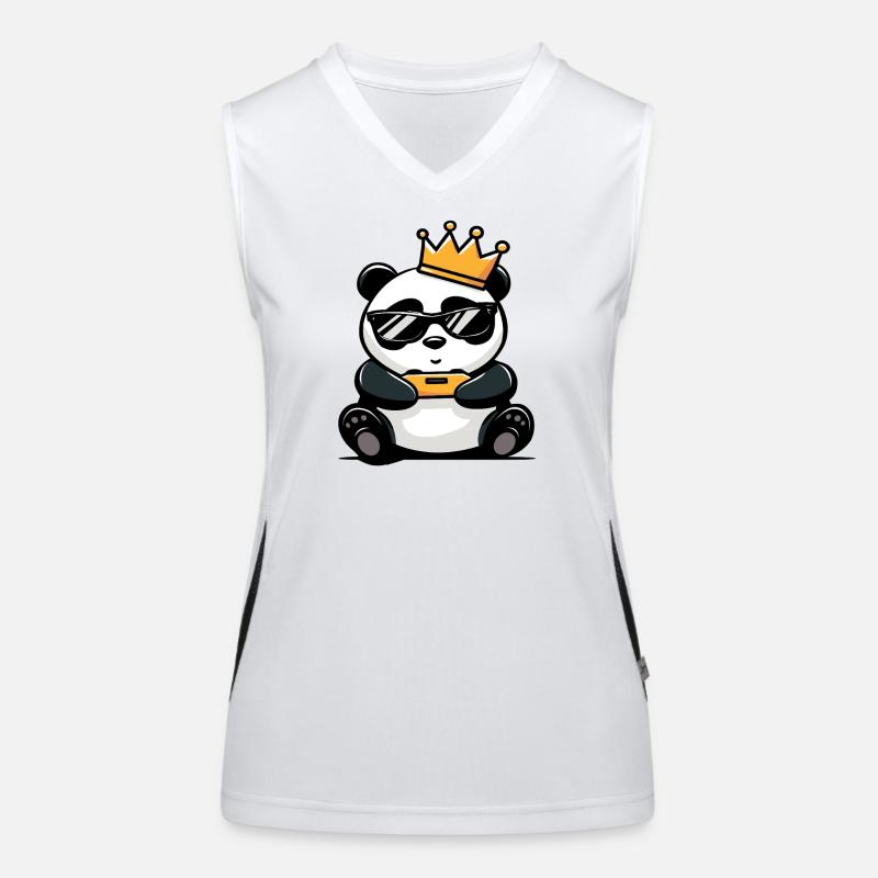 Panda Controller and Crown Women's Functional Contrast Tank Top