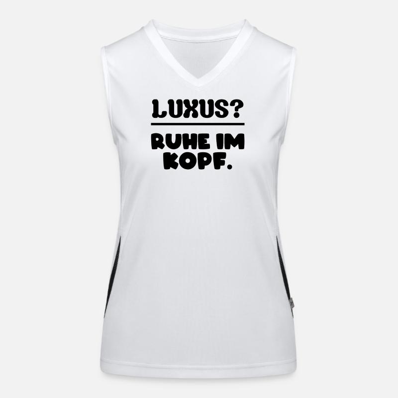 Luxus? Ruhe im Kopf. Débardeur respirant contrasté Femme