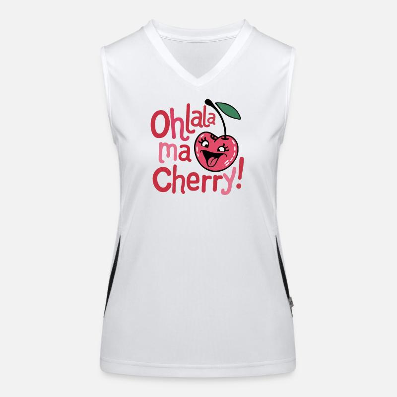 Ohlala Ma Cherry Cadeau Rigolo et Mignon Débardeur respirant contrasté Femme