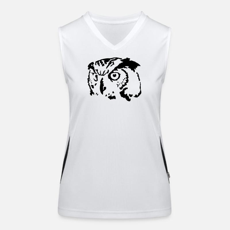 Eule Funktionelles Kontrast-Tank Top für Frauen