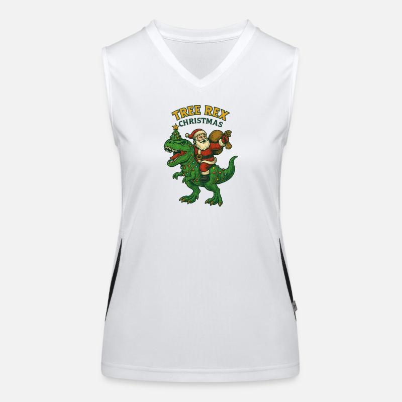 Noël – Tree Rex Weihnachten Funktionelles Kontrast-Tank Top für Frauen