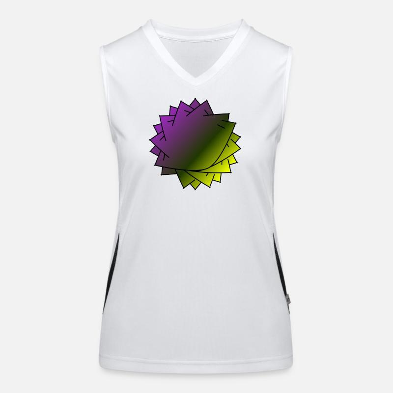 Gradient Leaf Spiral Women's Functional Contrast Tank Top