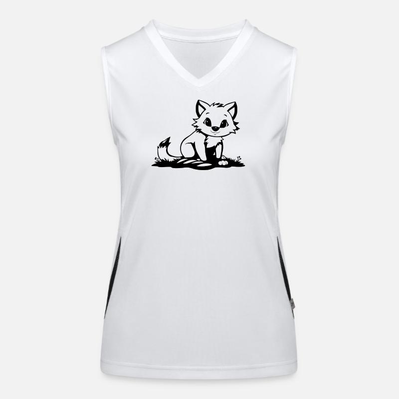 Fuchs Funktionelles Kontrast-Tank Top für Frauen
