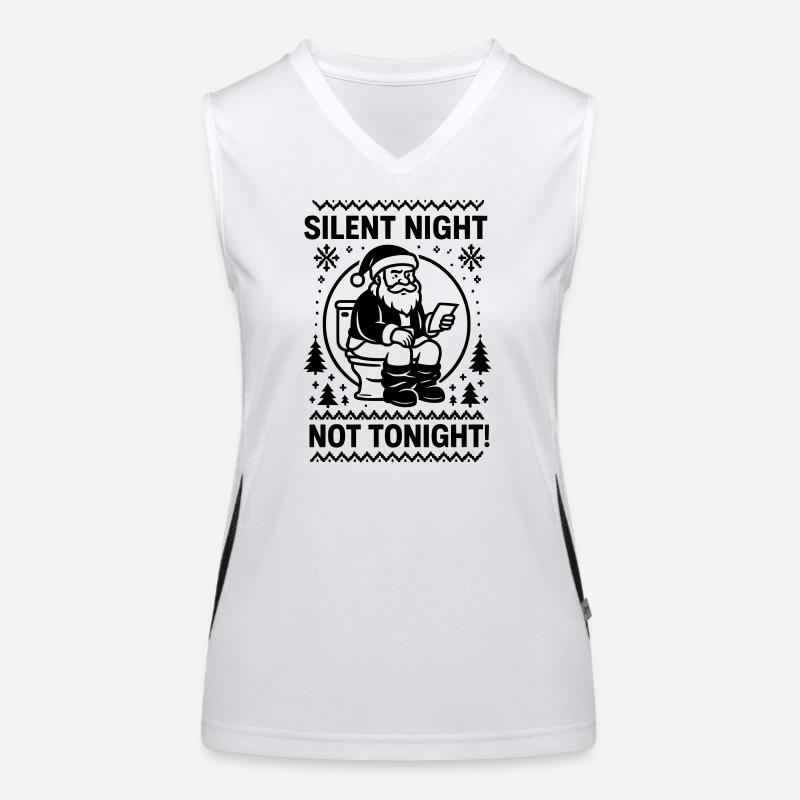Silent night not tonight Women's Functional Contrast Tank Top