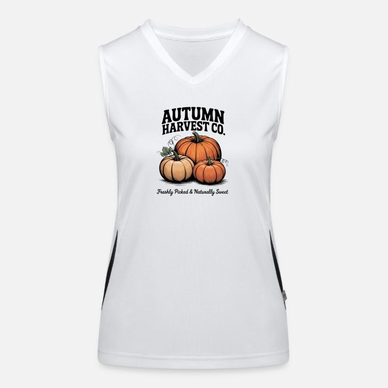 Vintage Fruit Ad – Pumpkin Women's Functional Contrast Tank Top