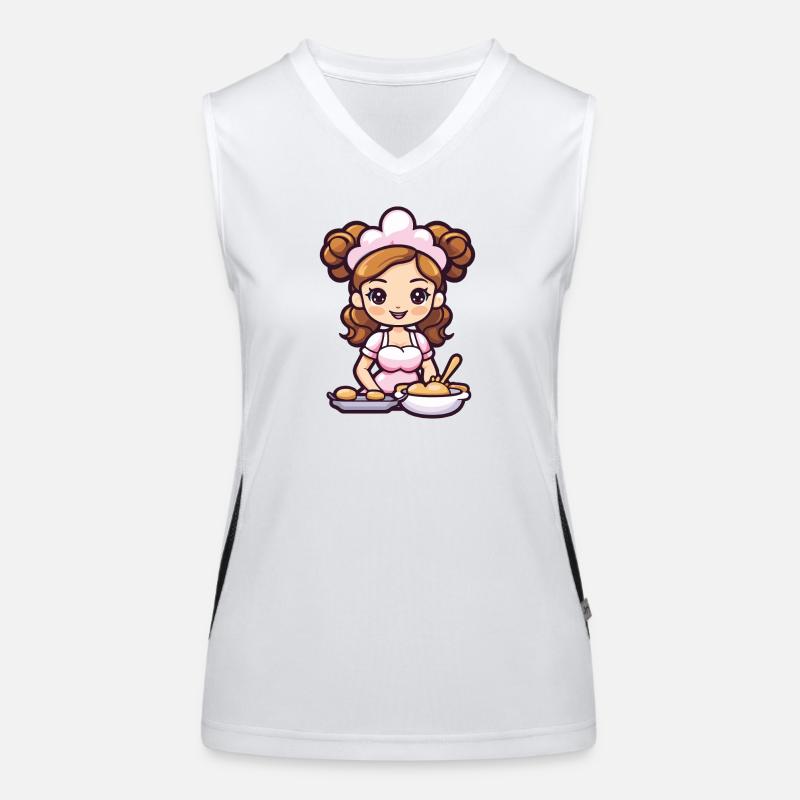 Backfee Fee Backen Kochen Funktionelles Kontrast-Tank Top für Frauen