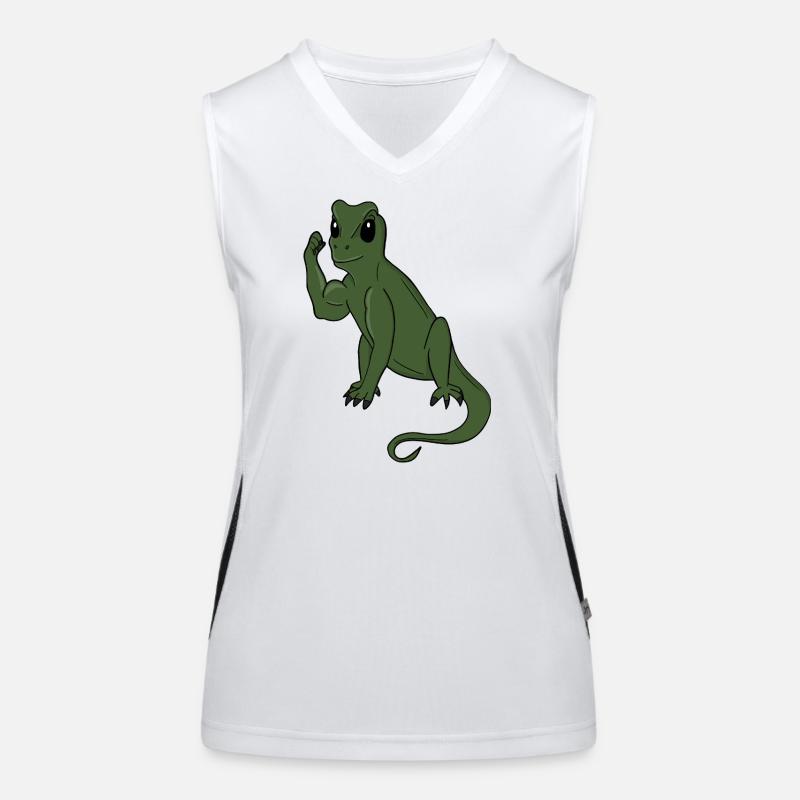 Green Lizard Flex - Women's Functional Contrast Tank Top - white/black
