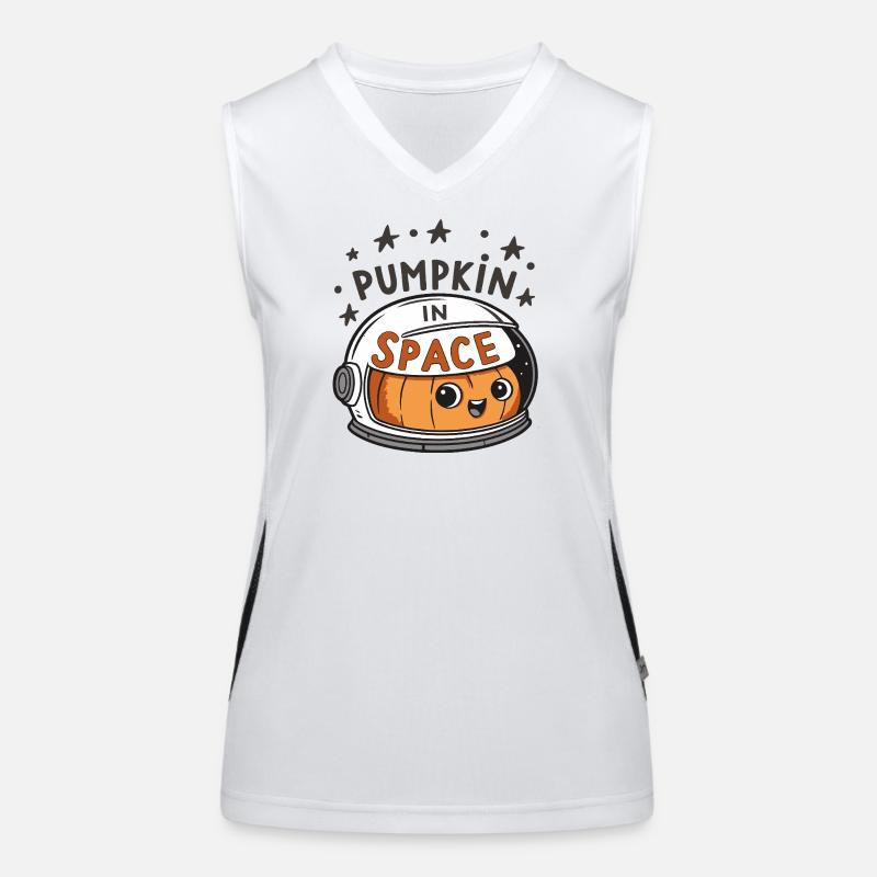Pumpkin on a Space Mission Women's Functional Contrast Tank Top