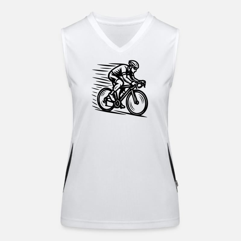 Racer - Women's Functional Contrast Tank Top - white/black
