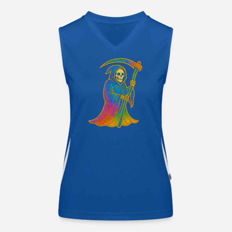 Rainbow Grim Reaper Women's Functional Contrast Tank Top