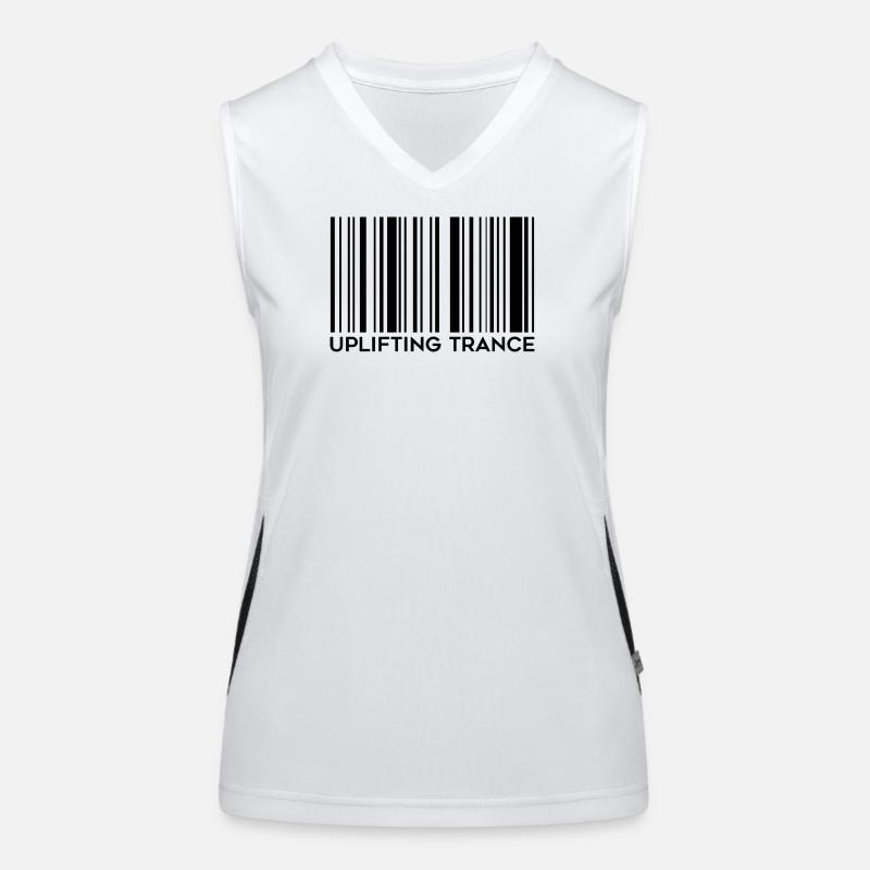 Code-barres Trance édifiant Débardeur respirant contrasté Femme