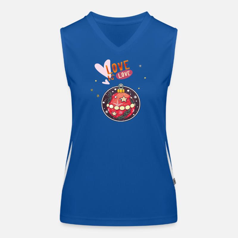 Weihnachtskugel Funktionelles Kontrast-Tank Top für Frauen