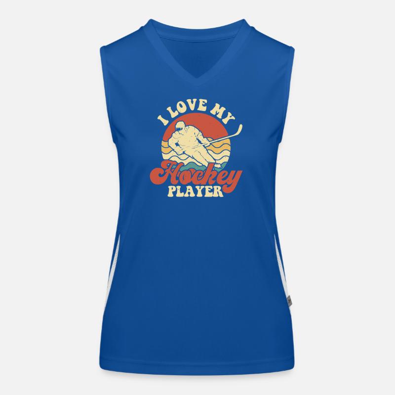 Hockey Eishockey Eishockeyspieler Geschenk Women's Functional Contrast Tank Top