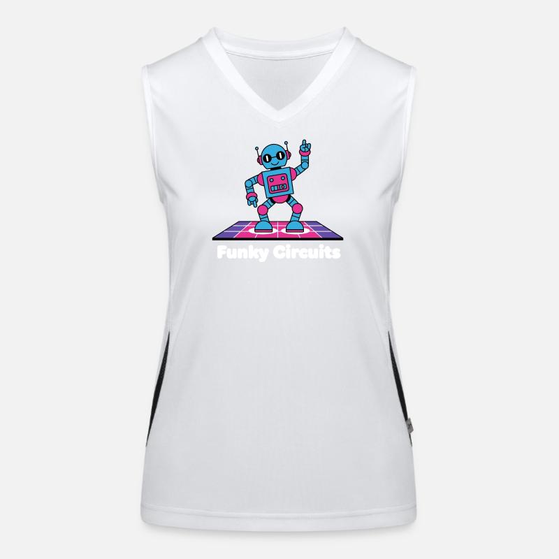 Funky Circuits Roboter Funktionelles Kontrast-Tank Top für Frauen