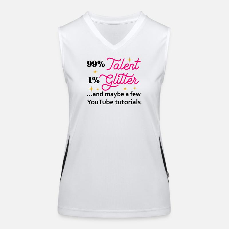Talent Glitzer Sterne Skript Funktionelles Kontrast-Tank Top für Frauen
