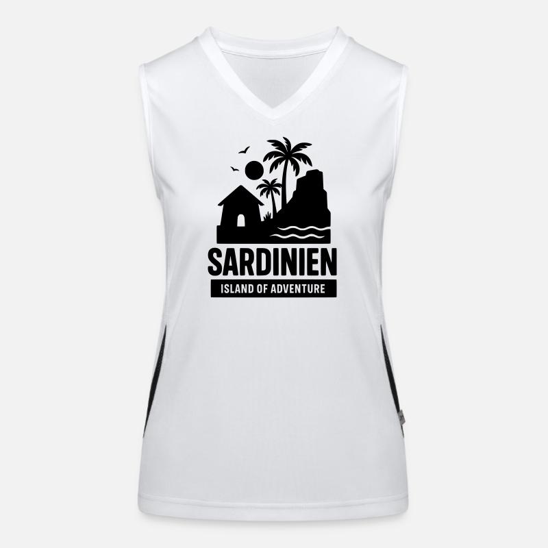 Sardinia Landmarks Women's Functional Contrast Tank Top