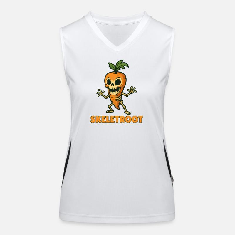 Funny Vegetable Monster – Halloween Fun Women's Functional Contrast Tank Top