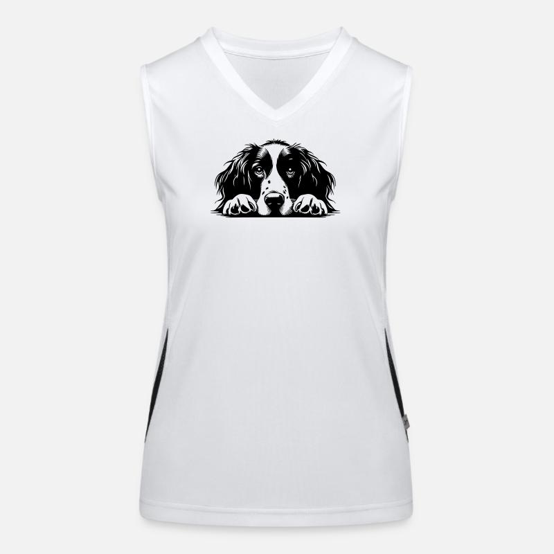 Epagneul Breton Head Women's Functional Contrast Tank Top