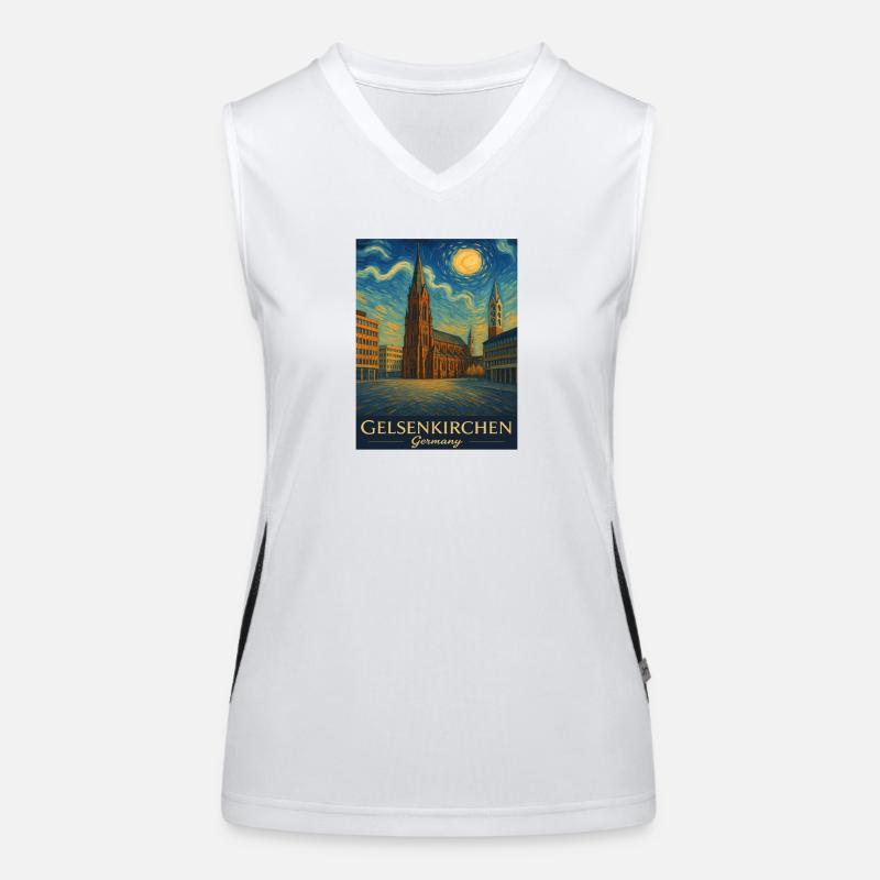 Gelsenkirchen Cathedral Starry Sky Women's Functional Contrast Tank Top