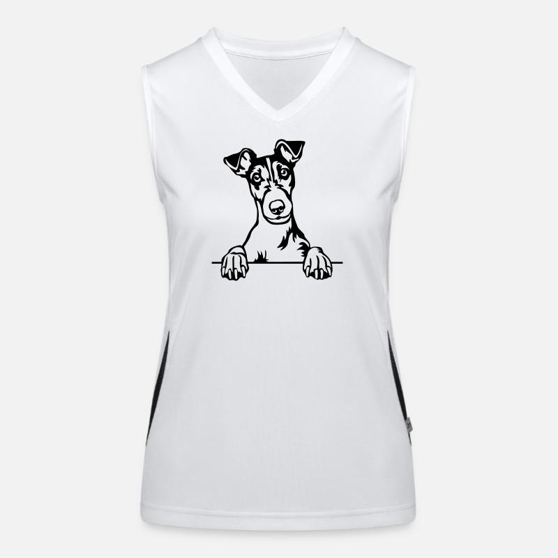 Fox Terrier Head Women's Functional Contrast Tank Top