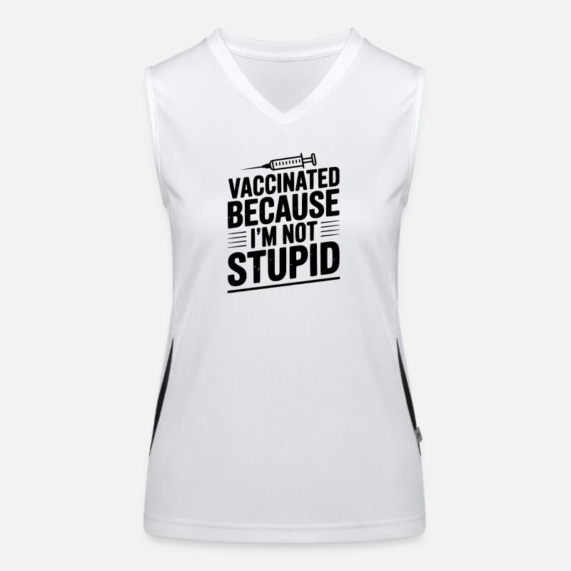 Geimpft, weil ich nicht dumm bin Funktionelles Kontrast-Tank Top für Frauen