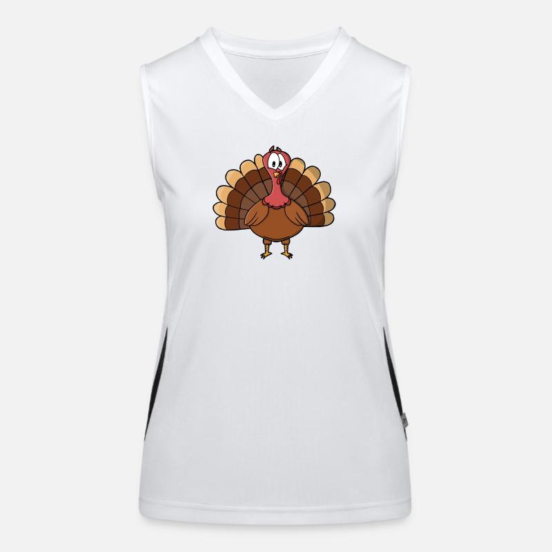 Dinde à queue large Débardeur respirant contrasté Femme